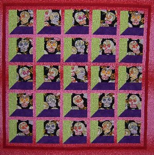 Sugar Skulls Quilt - Custom Quilting