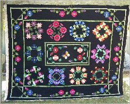 Flowers & Butterflies Quilt - Custom Quilting